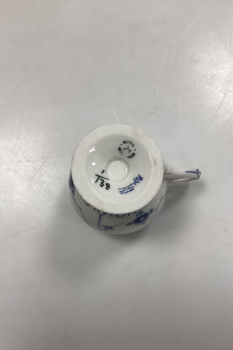 Royal Copenhagen Musselmalet Riflet Sennepskrukke uden Låg No. 138