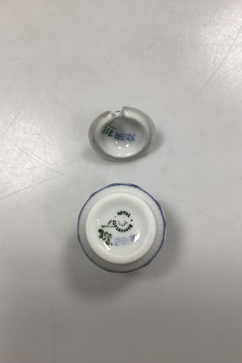 Royal Copenhagen Musselmalet Riflet Lille Sennepskrukke No. 358