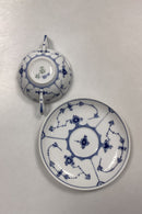 Royal Copenhagen Musselmalet Riflet Bouillon Kop med underkop No. 344