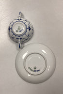 Royal Copenhagen Musselmalet Riflet Bouillon Kop med underkop No. 344