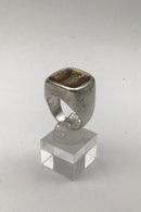 Hans Hansen Sterling Sølv Ring Forgyldt Top