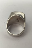 Hans Hansen Sterling Sølv Ring Forgyldt Top