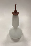 Kastrup Glassworks Opaline Decanter with Lid