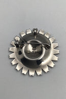 Georg Jensen Sterling Sølv Marguerit Broche / Vedhæng Pavé Diamanter 0.21ct
