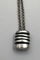 Georg Jensen Sterling Silver Necklace Pendant No. 203 Strata