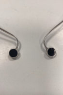 Alton Åben Halsring i Sterling Sølv med sorte sten