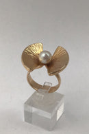Bent Gabrielsen 14K Guld Ring m Perle