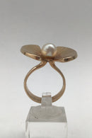 Bent Gabrielsen 14K Guld Ring m Perle
