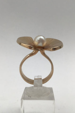 Bent Gabrielsen 14K Guld Ring m Perle