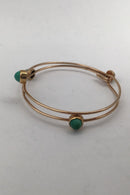 Bent Knudsen 14K Gold Bangle (Turquoise)