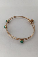 Bent Knudsen 14K Gold Bangle (Turquoise)