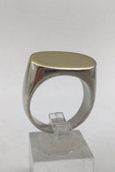 Georg Jensen / Hans Hansen Sterling Sølv Ring med Guldplade