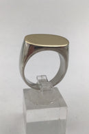 Georg Jensen / Hans Hansen Sterling Sølv Ring med Guldplade