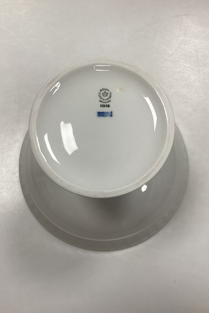 Royal Copenhagen White Fan Bowl/Opsatsats No. 11549