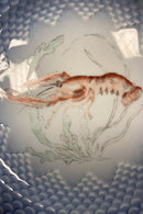 Bing og Grøndahl Blå Tone Fisketallerken Motiv 5 Hummer No. 716 - SKÅRET/SLIDT