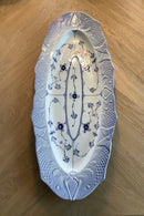 Sæt Royal Copenhagen Musselmalet Riflet Fiskestel No 3001, 3002, 3003, 3004 og 3005 - Danam Antik