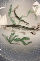 Bing og Grøndahl Blå Tone Fisketallerken Motiv 4 Gedde No. 716 - SKÅRET/SLIDT