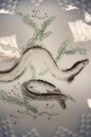 Bing og Grøndahl Blå Tone Fisketallerken Motiv 8 Aal No. 716 - SKÅRET/SLIDT