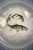 Bing og Grøndahl Blå Tone Fisketallerken Motiv 2 Laks No. 716 - SKÅRET/SLIDT