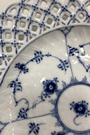 Royal Copenhagen Musselmalet Helblonde med gennembrudt kant Flad Tallerken No. 1/1098