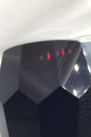 Rubinrød Art Deco Glasvase med Sølvlåg