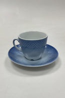 Bing og Grøndahl Blå Tone Hotel med Logo Kaffe-og underkop No. 744