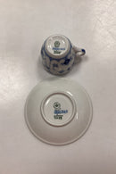 Royal Copenhagen Musselmalet Riflet Hotel Kaffekop med underkop No. 2238