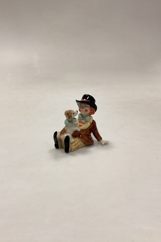 Royal Copenhagen Figur - Den Lille Klovn med Hund No. 212