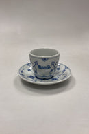 Bing og Grøndahl Blåmalet Musselmalet Hotel med Logo Kaffe -og Underkop No. 744