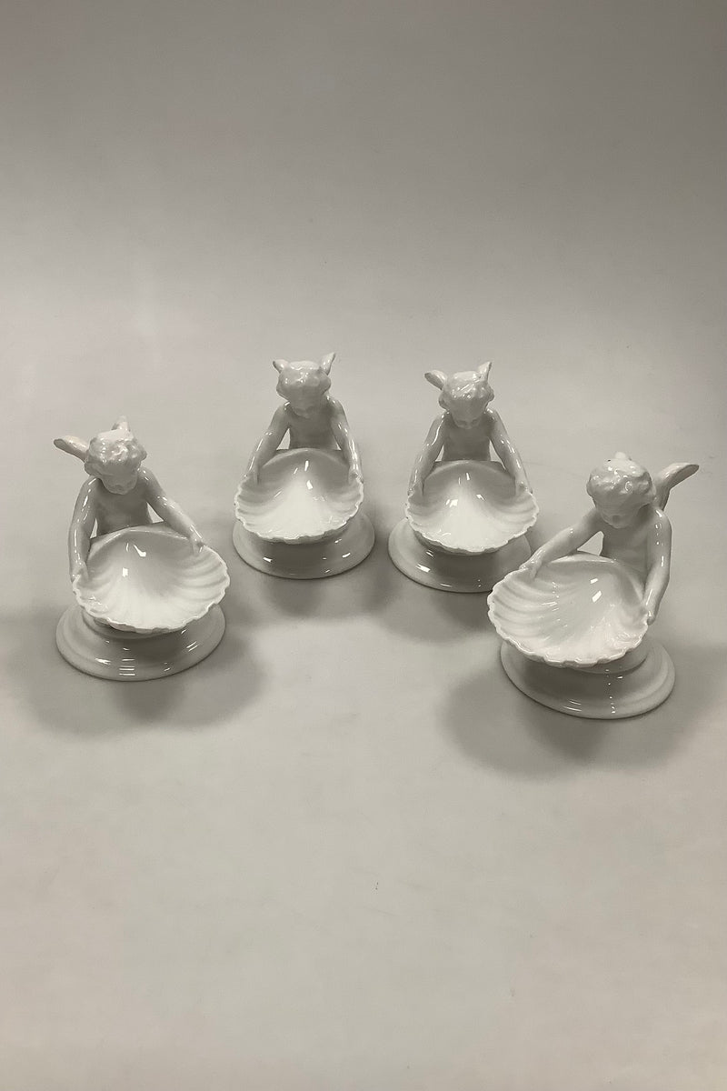 Set of 4 Royal Copenhagen Putti Bowls / Salt cellars from 1850-1880