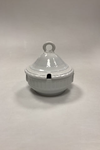 Royal Copenhagen Hvid Vifte Kompotskål med låg No. 170/171