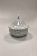 Royal Copenhagen Hvid Vifte Kompotskål med låg No. 170/171