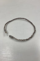 Moderne Åben Flettet Halsring i Sterling Sølv