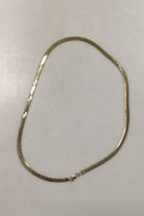 Italiensk Sterling Sølv Halskæde i guld doublé