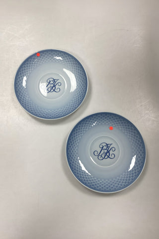 Bing og Grøndahl Blå Tone Hotel med Logo Stor Underkop - SKÅRET