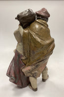 Lladro Stentøjsfigur af Pige og Dreng med Hund - Facing the Wind