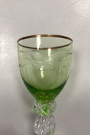 Lyngby Glasværk Måge Grønt Hvidvinsglas