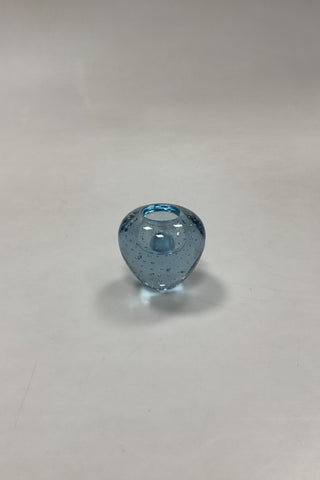 Small glass candle holder with bubbles