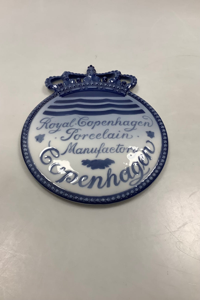 Royal Copenhagen English Dealer Sign with Crown, early