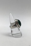 Georg Jensen Sterling Sølv Ring No 46A (Grøn Agat)