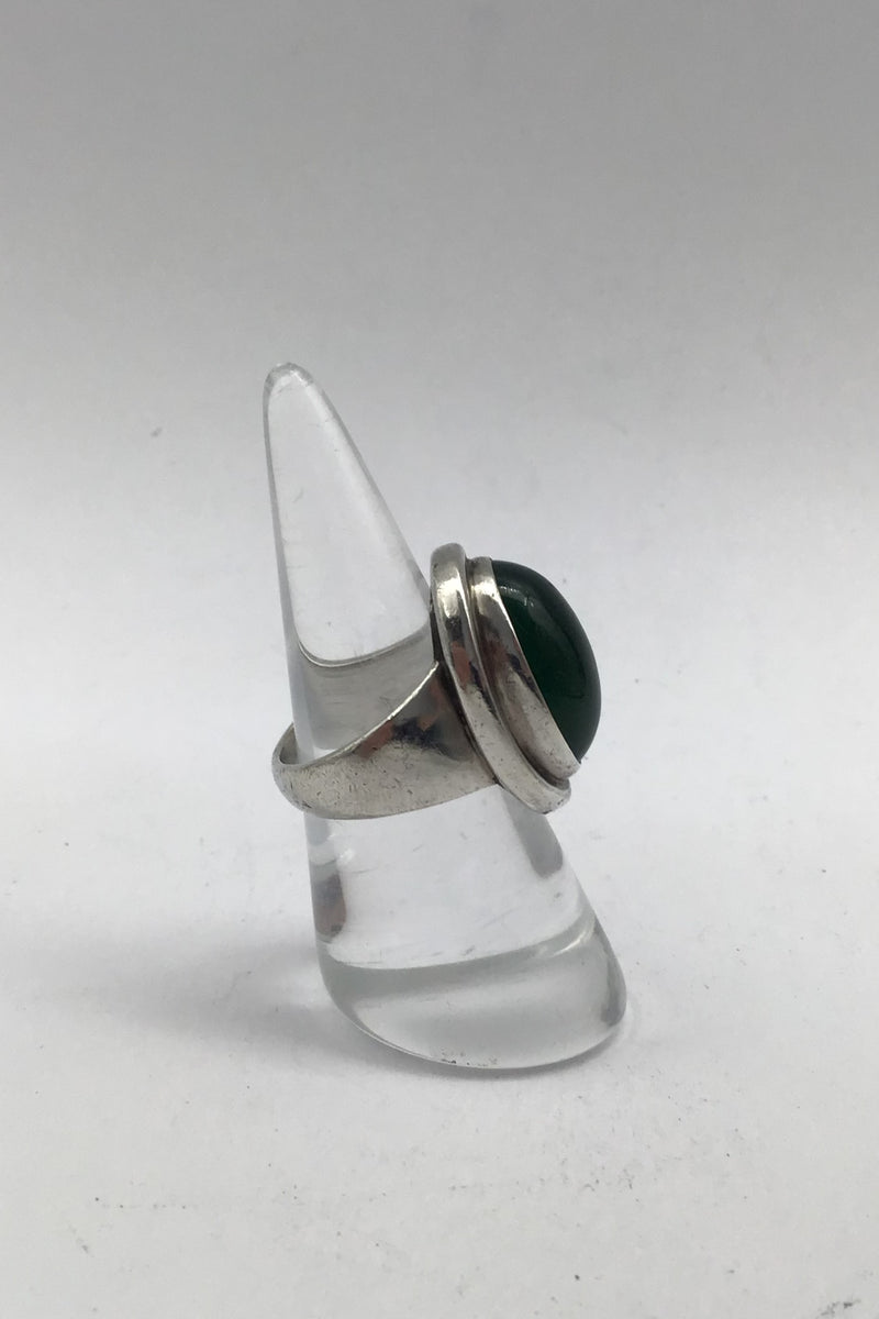 Georg Jensen Sterling Sølv Ring No 46A (Grøn Agat)