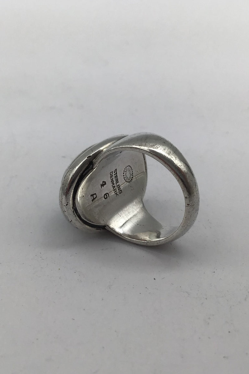 Georg Jensen Sterling Sølv Ring No 46A (Grøn Agat)