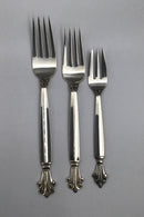 Georg Jensen Sterling Sølv Dronning Bestik sæt, 12 Personer (108 dele)