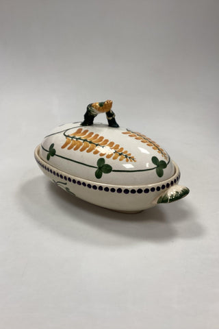 Aluminia Guldregn (Laburnum) Oval Skål med låg No. 10/154