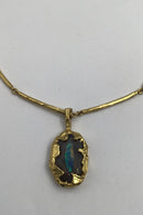 Bent Gabrielsen 18K Guld Halskæde og Vedhæng (Opal) - Danam Antik