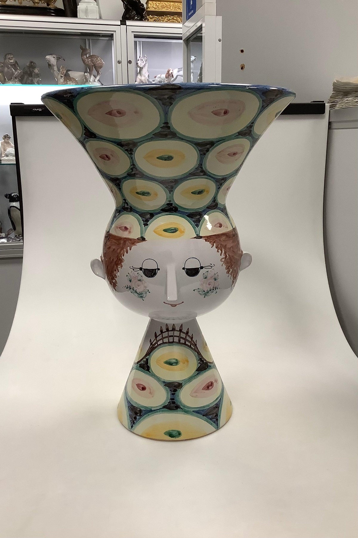Bjørn Wiinblad Figurine Vase multicolored V27 from 1983