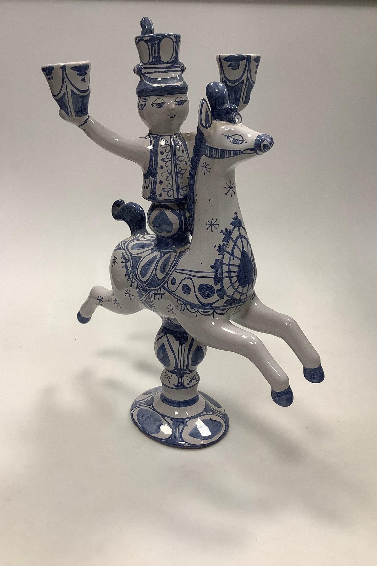 Bjørn Wiinblad Figures / candle holders with 3 candles No L5 from 1982