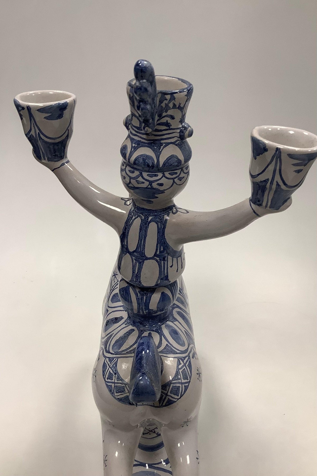 Bjørn Wiinblad Figures / candle holders with 3 candles No L5 from 1982