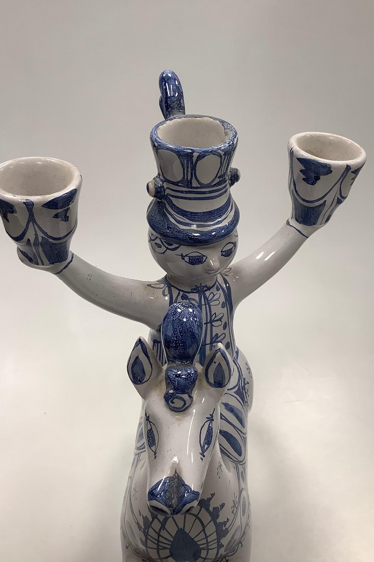 Bjørn Wiinblad Figures / candle holders with 3 candles No L5 from 1982