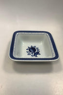 Royal Copenhagen / Aluminia Blau Tranquebar Quadratische Schale Nr. 1335